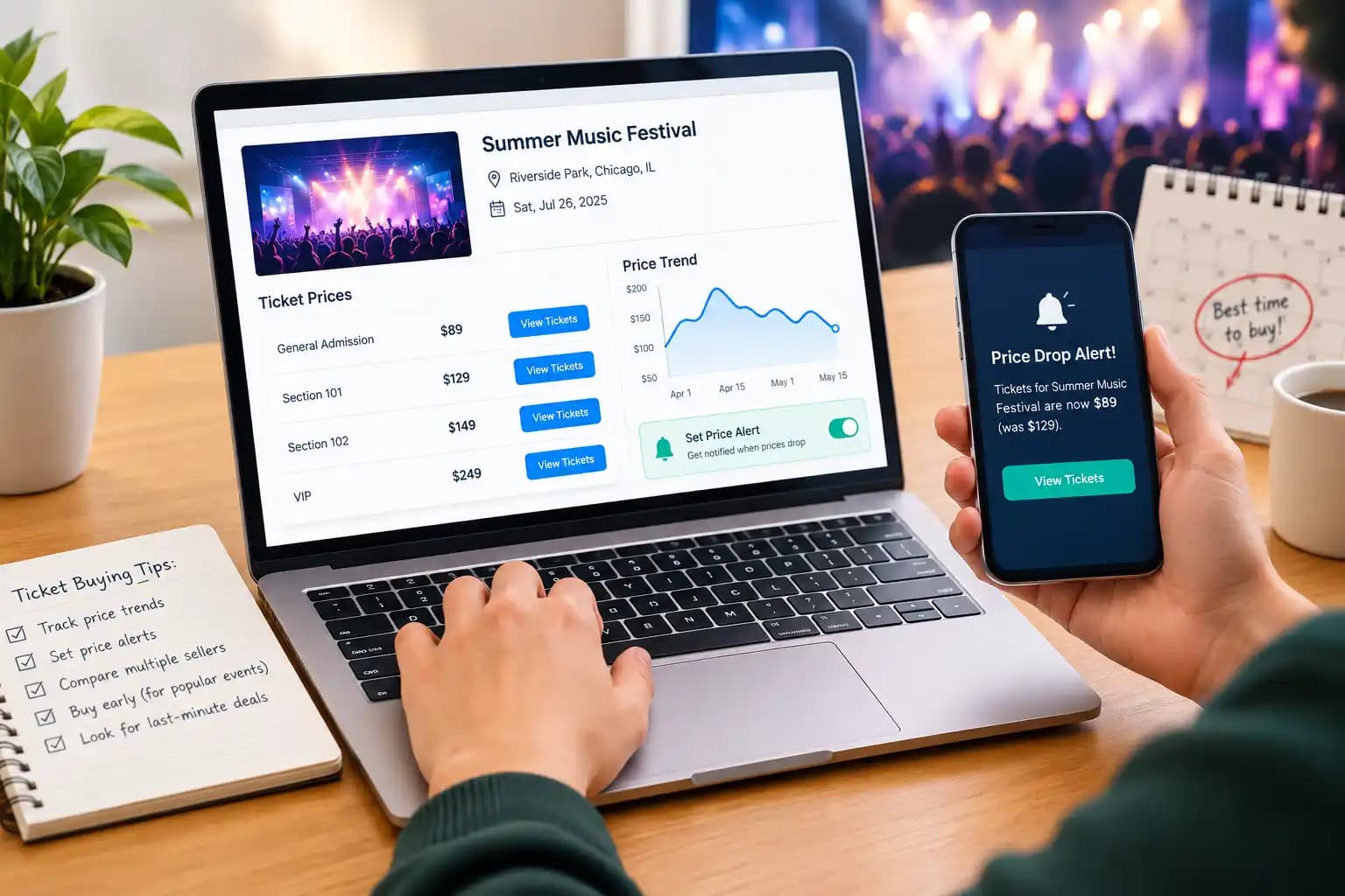 How to Track Event Ticket Prices