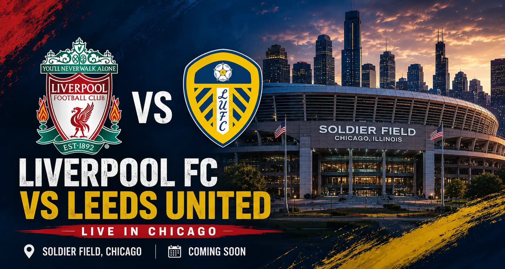 Liverpool FC vs Leeds United tickets Soldier Field Chicago